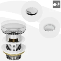Luxebath Lavabo à encastrer noir mat céramique bouchon de vidange argent* Vasque À Encastrer