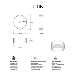 Poalgi Lavabo à poser CILIN céramique 36x12x36 cm cuivre* Vasque À Poser