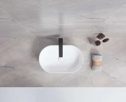 Poalgi Lavabo à poser CORINTO OVALO céramique 49,5x13x31 cm blanc* Vasque À Poser