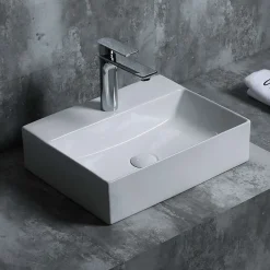 Poalgi Lavabo à poser K45 céramique 45,5x12,5x35,5 cm blanc* Vasque À Poser
