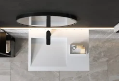 Bernstein Lavabo / vasque à suspendre 74x50x13cm en fonte minérale - PB2014* Lavabo
