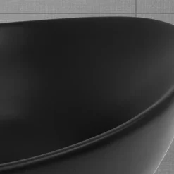 Ml-Design Lavabo a poser noir ceramique lave-mains salle de bain toilette 410x335x145 mm* Vasque À Poser