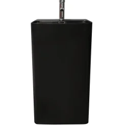 Homesight Lavabo colonne en céramique à poser, l.46 x H.85 x P.34 cm, noir, Elmo* Lavabo