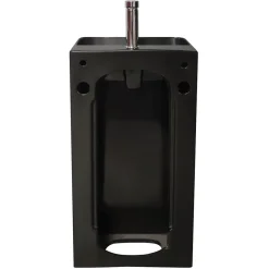 Homesight Lavabo colonne en céramique à poser, l.46 x H.85 x P.34 cm, noir, Elmo* Lavabo