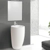 Homesight Lavabo colonne en céramique à poser, l.52 x H.85 cm, blanc, Icone