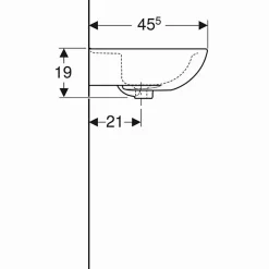 Geberit Lavabo céramique percé BASTIA 60 CM - - 00110500000