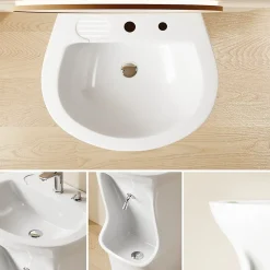Dileci Lavabo d'ablutions Méca - Bassin Lavage des pieds Wudu Blanc -