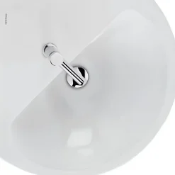 Sanindusa Lavabo d'angle mural céramique traditionnelle 50 Easy blanc (robinet et vidage non inclus)