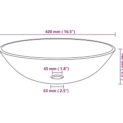 Helloshop26 Lavabo de bain avec robinet et verre transparent* Lavabo