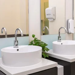 ECD Germany Lavabo en ceramique blanc vasque a poser rond Evier moderne toilette 460x155mm