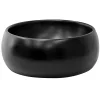 Luxebath Lavabo en ceramique noir mat vasque a poser ronde pour salle de bain 400x155 mm* Vasque À Poser