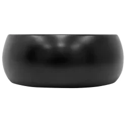 Luxebath Lavabo en ceramique noir mat vasque a poser ronde pour salle de bain 400x155 mm* Vasque À Poser