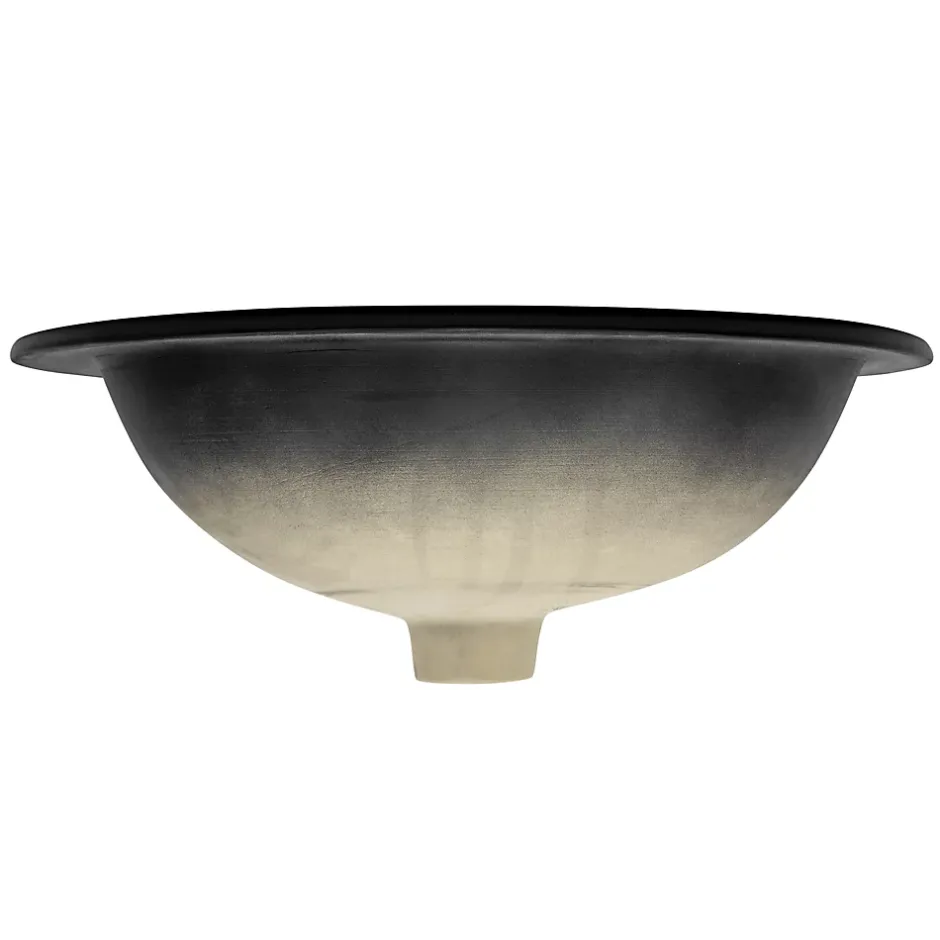Luxebath Lavabo en ceramique noir mat vasque encastre pour salle de bain 570x485x195 mm