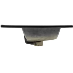 Luxebath Lavabo en ceramique noir mat vasque encastrer pour salle de bain 615x470x175 mm