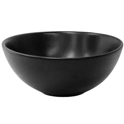 Luxebath Lavabo en ceramique noir mat vasque a poser ronde pour salle de bain 280x150 mm