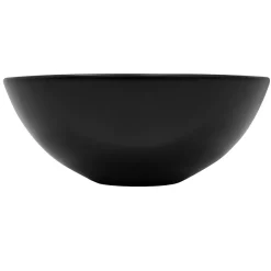Luxebath Lavabo en ceramique noir mat vasque a poser ronde pour salle de bain 280x150 mm