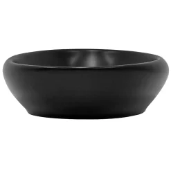 Luxebath Lavabo en ceramique noir mat vasque a poser pour salle de bain 585x375x145 mm