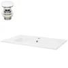 Ml-Design Lavabo en céramique blanc avec garniture de vidage et trop-plein* Vasque À Encastrer