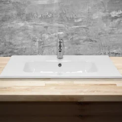 Ml-Design Lavabo en céramique blanc avec garniture de vidage et trop-plein* Vasque À Encastrer