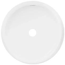ECD Germany Lavabo en céramique blanc vasque èvier à poser design rond moderne 400 mm
