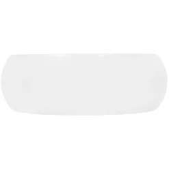 ECD Germany Lavabo en céramique blanc vasque èvier à poser design rond moderne 400 mm