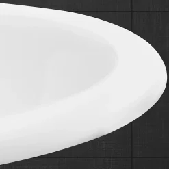 Luxebath Lavabo en céramique blanc avec garniture de vidage et trop-plein 570x195x485 mm