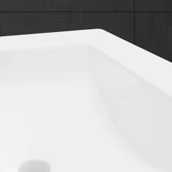 Ml-Design Lavabo en céramique blanc avec garniture de vidage et trop-plein 510x155x415 mm