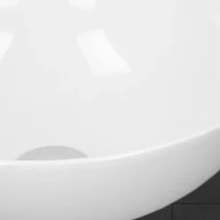 Ml-Design Lavabo en céramique ronde blanc sans trop-plein avec bonde de vidage 280x116 mm* Lavabo