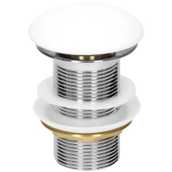 Ml-Design Lavabo en céramique ronde blanc sans trop-plein avec bonde de vidage 280x116 mm* Lavabo