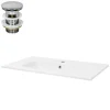 Ml-Design Lavabo encastré en céramique blanc avec garniture de vidage chrome* Vasque À Encastrer