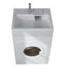 Plusdeplace Lavabo gain de place salle de bain Gpm Mini - Siphon déporté à l'arrière pour installer une machine à laver en-dessous - 37cm de p* Lavabo