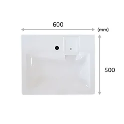 Plusdeplace Lavabo gain de place salle de bain Gpm Mini - Siphon déporté à l'arrière pour installer une machine à laver en-dessous - 37cm de p* Lavabo