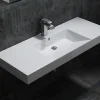 Bernstein Lavabo mural design 122x48x13,5cm en marbre coulé - BS6036 - blanc