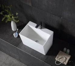 Bernstein Lavabo mural suspendu design 50x35x40cm en fonte minérale - TW18