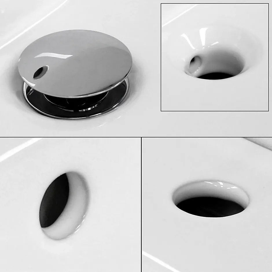 Ml-Design Lavabo éncastre en ceramique blanc vasque lave-main rectangulaire 610x165x460 mm