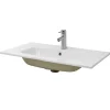Ml-Design Lavabo éncastre en céramique blanc vasque a poser rectangulaire 810x165x640 mm