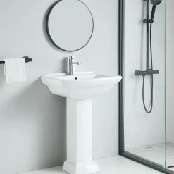 Rogier & Mothes Lavabo retro sur colonne MADRY 60 cm en ceramique