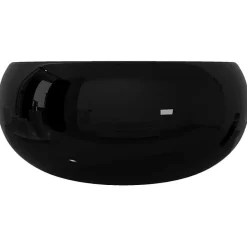 Vidaxl Lavabo rond en céramique noir - - 40 x 15 cm - Design moderne et tendance