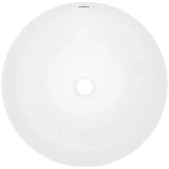 ECD Germany Lavabo salle de bain céramique blanc avec garniture de vidange 400x400x135 mm