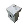 Plusdeplace Lavabo spécial Machine À Laver Gpm2 - Siphon déporté dans le coin - 47cm de profondeur libéré sous la vasque - Pour machine à lave* Lavabo