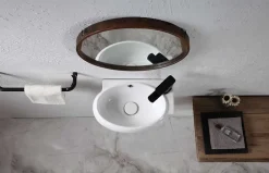 Poalgi Lavabo suspendu OVAL-W céramique 43x12x28 cm blanc