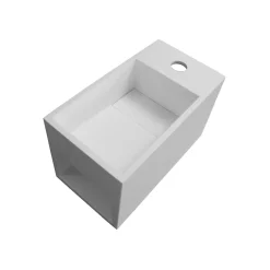Bernstein Lavabo suspendu 33x18x20,5cm avec espace de rangement en résine de synthèse - blanc mat - PB2046
