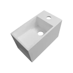 Bernstein Lavabo suspendu 33x18x20,5cm avec espace de rangement en résine de synthèse - blanc mat - PB2046