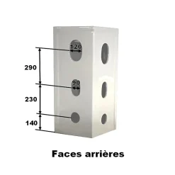 Rue Du Bain Lavabo Totem Angle 45x85 cm - Céramique - Laos* Lavabo