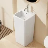 Dileci Lavabo Totem Colonne Blanc Carré Hauteur 83