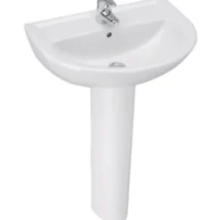 Porcher Lavabo ULYSSE 2 60x47cm en grès avec trop-plein - - Blanc - Sélection HLM* Lavabo