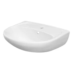 Lavabo Urmia en céramique coloris blanc l.56,5 x P.45,5 x H.21 cm* Lavabo