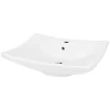 ECD Germany Lavabo vasque à poser / suspendu céramique salle de bain lave-mains 605 x 460 mm