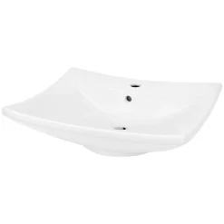 ECD Germany Lavabo vasque à poser / suspendu céramique salle de bain lave-mains 605 x 460 mm