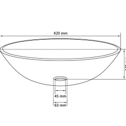 Helloshop26 Lavabo vasque salle de bain verre verre transparent